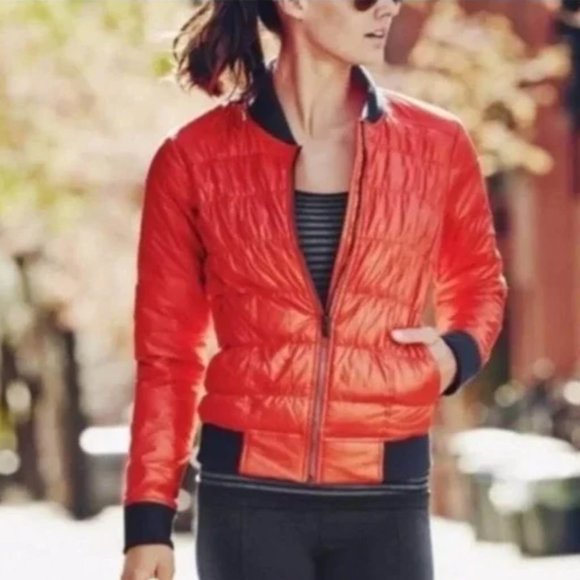 Athleta Jackets & Blazers - ATHLETA Women's Dobby Goose Down Puffer/Quilted Bomber Jacket